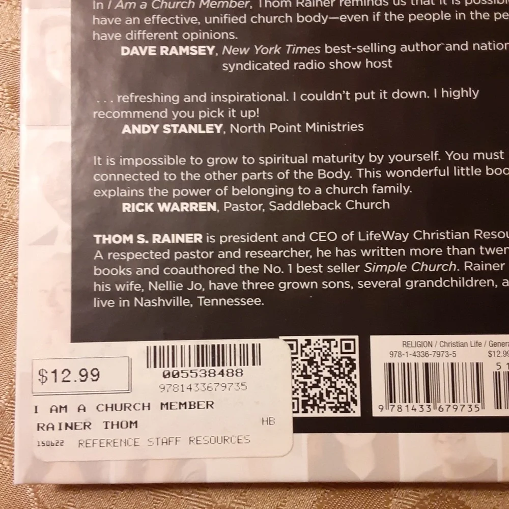 I AM A CHURCH MEMBER Hardcover Book By, Thom S. Rainer